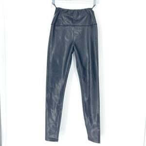 LA Classe Couture Faux Leather Black Legging Size XS